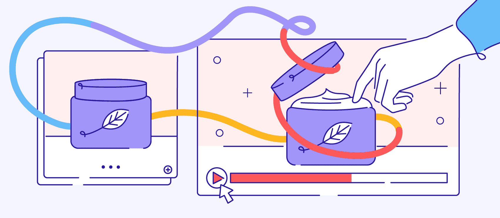 A product video displayed on a digital platform, showcasing an item with smooth transitions and dynamic motion to enhance online sales